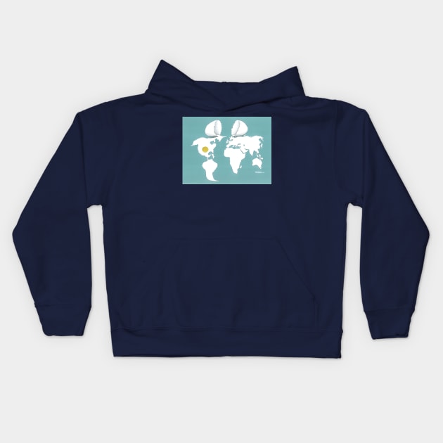 World and Egg Kids Hoodie by BAYSAL